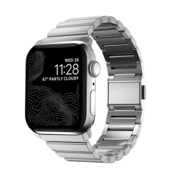 NOMAD Apple Watch 41/42mm Steel Band Silver Hardware Silver