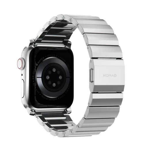 NOMAD Apple Watch 41/42mm Steel Band Silver Hardware Silver