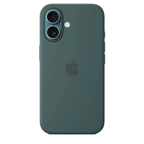 Чехол-накладка (силиконовый) для iPhone 16 Silicone Case High Copy with MagSafe & Button Lake Green