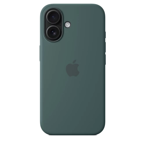 Чехол-накладка (силиконовый) для iPhone 16 Silicone Case High Copy with MagSafe & Button Lake Green