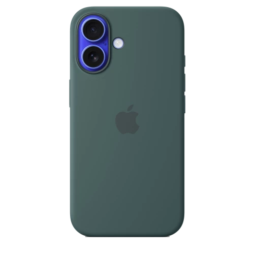 Чехол-накладка (силиконовый) для iPhone 16 Silicone Case High Copy with MagSafe & Button Lake Green