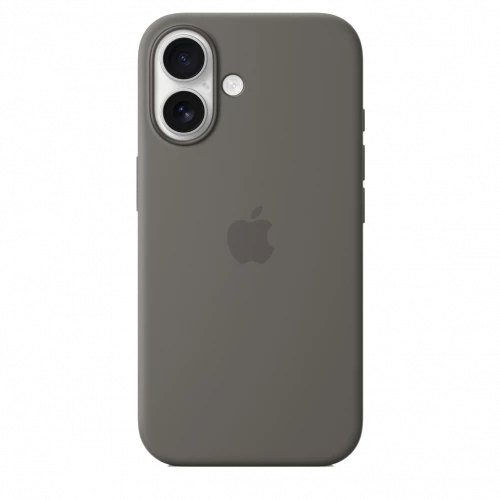 Чехол-накладка (силиконовый) для iPhone 16 Silicone Case High Copy with MagSafe & Button Stone Gray
