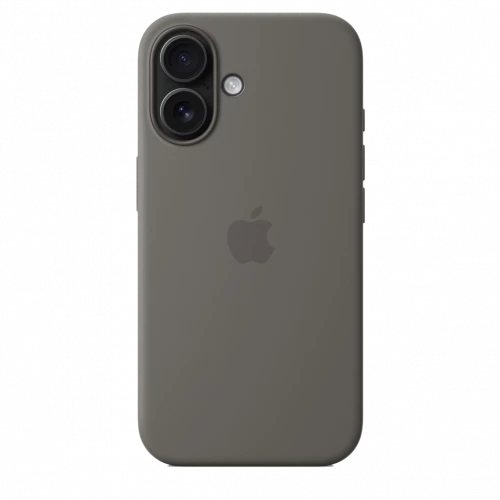 Чехол-накладка (силиконовый) для iPhone 16 Silicone Case High Copy with MagSafe & Button Stone Gray