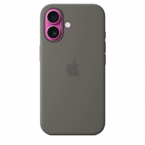 Чехол-накладка (силиконовый) для iPhone 16 Silicone Case High Copy with MagSafe & Button Stone Gray