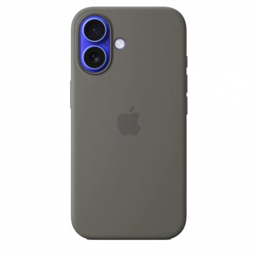 Чехол-накладка (силиконовый) для iPhone 16 Silicone Case High Copy with MagSafe & Button Stone Gray