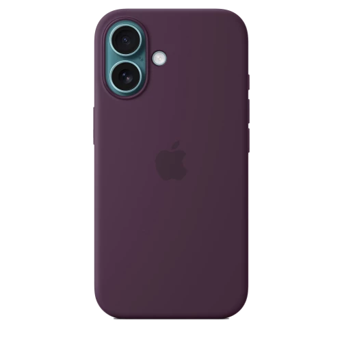 Чехол-накладка (силиконовый) для iPhone 16 Silicone Case High Copy with MagSafe & Button Plum