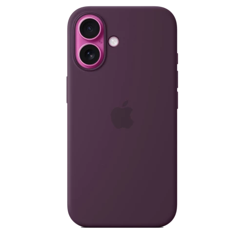 Чехол-накладка (силиконовый) для iPhone 16 Silicone Case High Copy with MagSafe & Button Plum