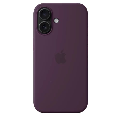 Чехол-накладка (силиконовый) для iPhone 16 Silicone Case High Copy with MagSafe & Button Plum