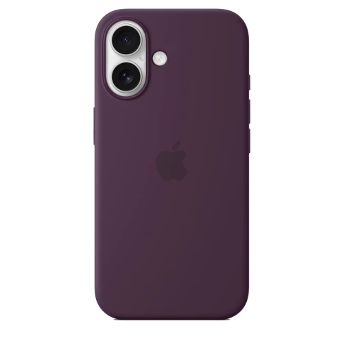 Чехол-накладка (силиконовый) для iPhone 16 Silicone Case High Copy with MagSafe & Button Plum
