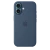 Чехол-накладка (силиконовый) для iPhone 16 Silicone Case High Copy with MagSafe & Button Denim