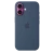 Чехол-накладка (силиконовый) для iPhone 16 Silicone Case High Copy with MagSafe & Button Denim