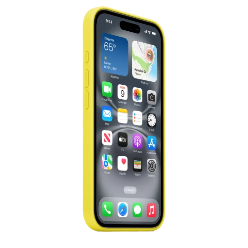Чехол-накладка (силиконовый) для iPhone 16 Silicone Case High Copy with MagSafe & Button Star Fruit