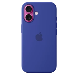 Чохол-накладка (силіконовий) для iPhone 16 Silicone Case High Copy with MagSafe & Button Ultramarine