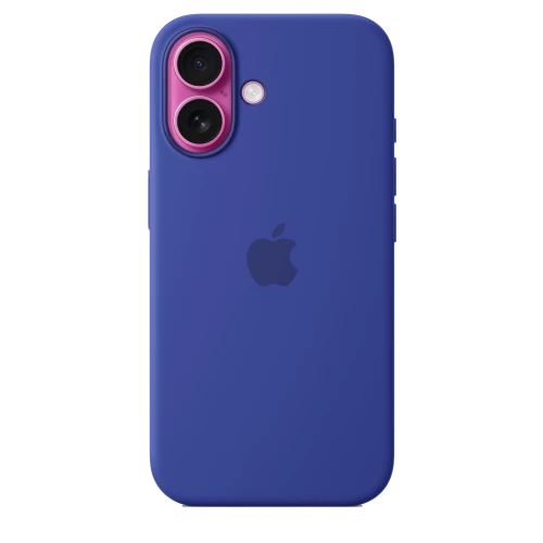 Чохол-накладка (силіконовий) для iPhone 16 Silicone Case High Copy with MagSafe & Button Ultramarine