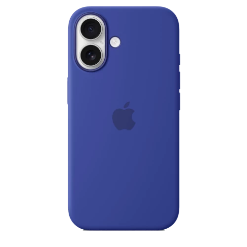 Чохол-накладка (силіконовий) для iPhone 16 Silicone Case High Copy with MagSafe & Button Ultramarine