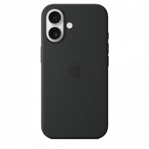 Чехол-накладка (силиконовый) для iPhone 16 Silicone Case High Copy with MagSafe & Button Black
