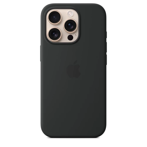 Чохол-накладка (силіконовий) для iPhone 16 Pro Silicone Case High Copy with MagSafe & Button Black