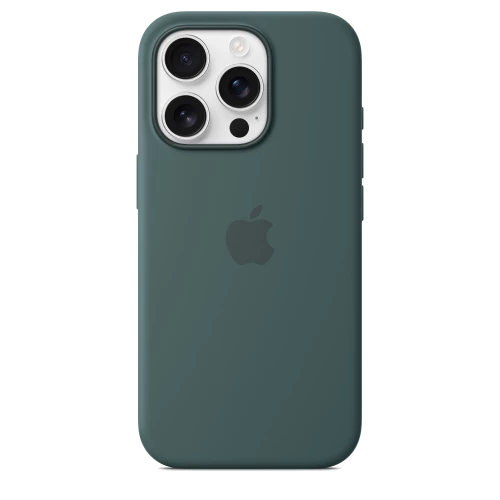 Чехол-накладка (силиконовый) для iPhone 16 Pro Silicone Case High Copy with MagSafe & Button Lake Green
