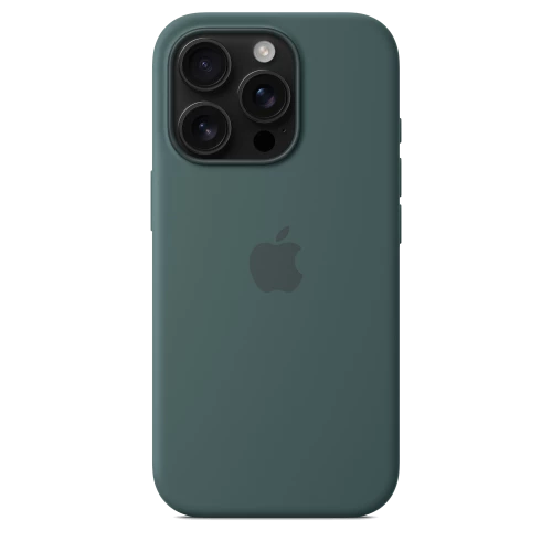 Чехол-накладка (силиконовый) для iPhone 16 Pro Silicone Case High Copy with MagSafe & Button Lake Green