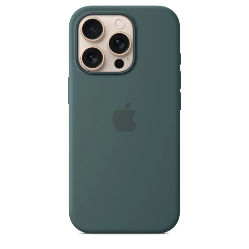 Чехол-накладка (силиконовый) для iPhone 16 Pro Silicone Case High Copy with MagSafe & Button Lake Green