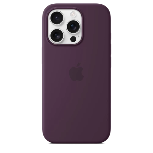 Чехол-накладка (силиконовый) для iPhone 16 Pro Silicone Case High Copy with MagSafe & Button Plum