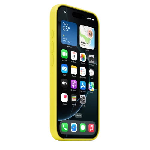 Чехол-накладка (силиконовый) для iPhone 16 Pro Silicone Case High Copy with MagSafe & Button Star Fruit
