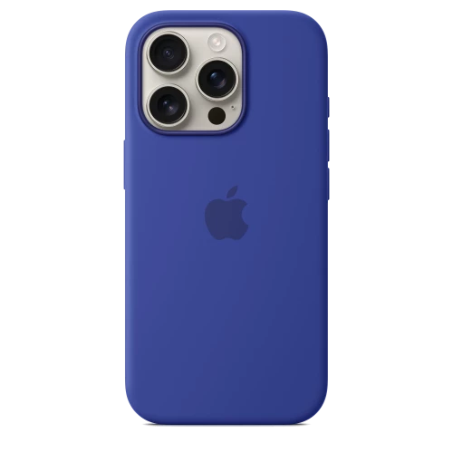 Чехол-накладка (силиконовый) для iPhone 16 Pro Silicone Case High Copy with MagSafe & Button Ultramarine