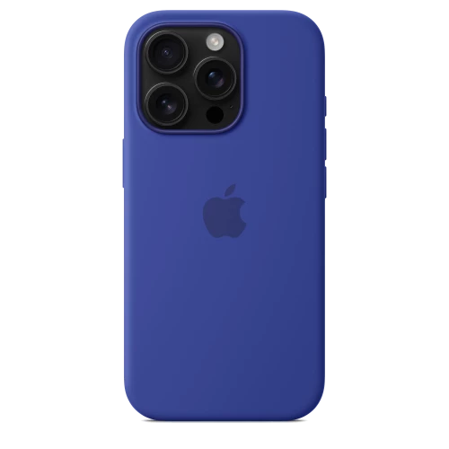 Чехол-накладка (силиконовый) для iPhone 16 Pro Silicone Case High Copy with MagSafe & Button Ultramarine