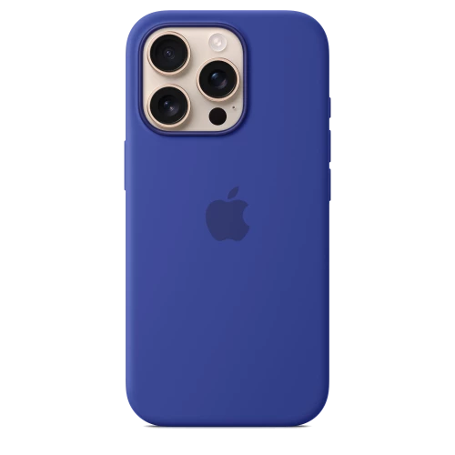 Чехол-накладка (силиконовый) для iPhone 16 Pro Silicone Case High Copy with MagSafe & Button Ultramarine