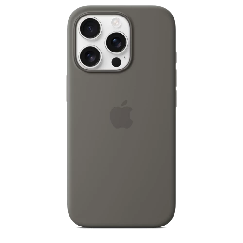 Чехол-накладка (силиконовый) для iPhone 16 Pro Silicone Case High Copy with MagSafe & Button Stone Gray