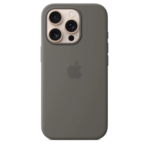 Чехол-накладка (силиконовый) для iPhone 16 Pro Silicone Case High Copy with MagSafe & Button Stone Gray