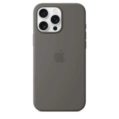 Чехол-накладка (силиконовый) для iPhone 16 Pro Max Silicone Case High Copy with MagSafe & Button Stone Gray
