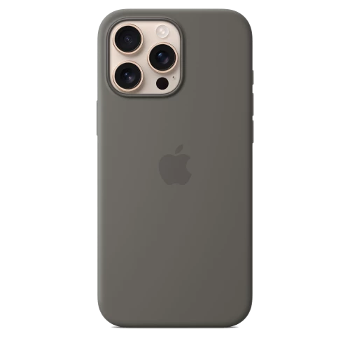 Чехол-накладка (силиконовый) для iPhone 16 Pro Max Silicone Case High Copy with MagSafe & Button Stone Gray