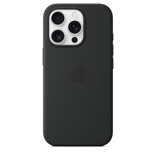 Чехол-накладка (силиконовый) для iPhone 16 Pro Max Silicone Case High Copy with MagSafe & Button Black