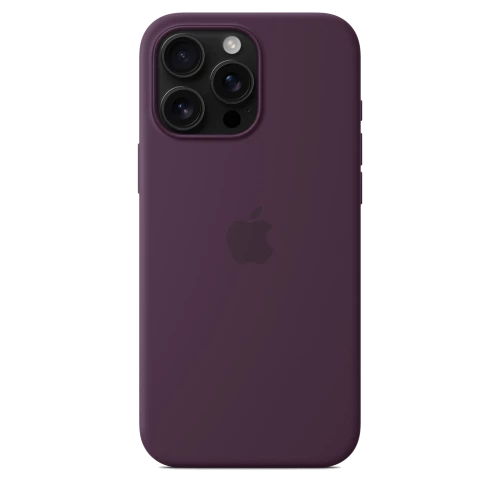 Чехол-накладка (силиконовый) для iPhone 16 Pro Max Silicone Case High Copy with MagSafe & Button Plum