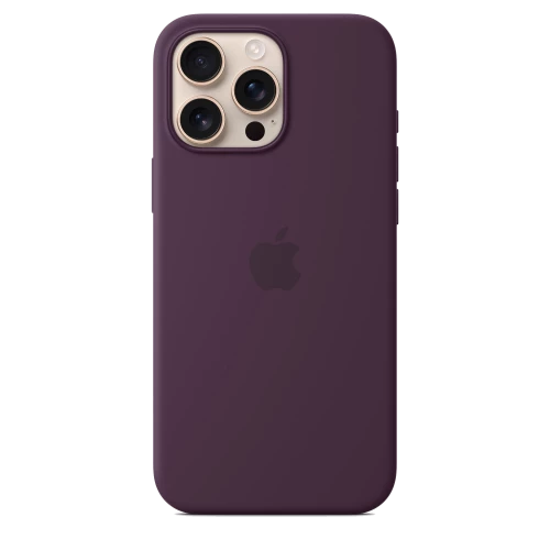 Чехол-накладка (силиконовый) для iPhone 16 Pro Max Silicone Case High Copy with MagSafe & Button Plum