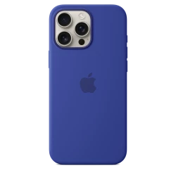 Чохол-накладка (силіконовий) для iPhone 16 Pro Max Silicone Case High Copy with MagSafe & Button Ultramarine