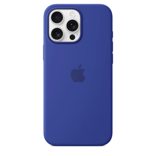 Чохол-накладка (силіконовий) для iPhone 16 Pro Max Silicone Case High Copy with MagSafe & Button Ultramarine