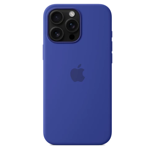 Чохол-накладка (силіконовий) для iPhone 16 Pro Max Silicone Case High Copy with MagSafe & Button Ultramarine