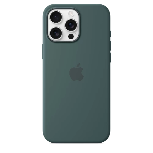Чехол-накладка (силиконовый) для iPhone 16 Pro Max Silicone Case High Copy with MagSafe & Button Lake Green