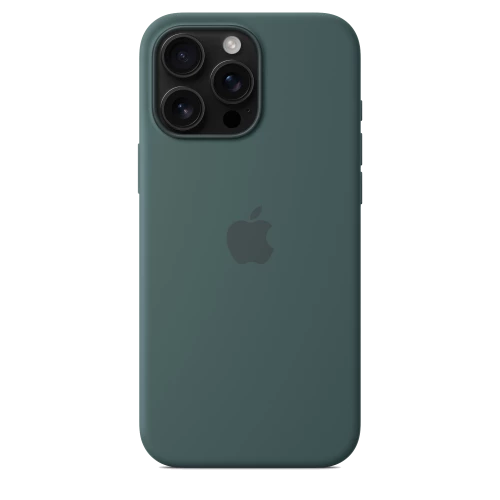 Чехол-накладка (силиконовый) для iPhone 16 Pro Max Silicone Case High Copy with MagSafe & Button Lake Green