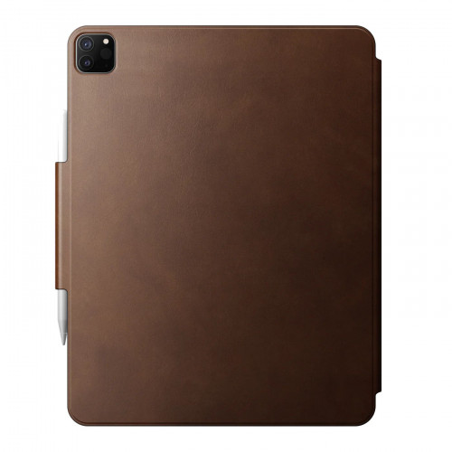 Чохол-книжка (шкіряний) Apple iPad Pro 12.9" M1 | M2 (2021 | 2022)/iPad Air 13” M2 (2024) NOMAD Leather Folio Plus Brown