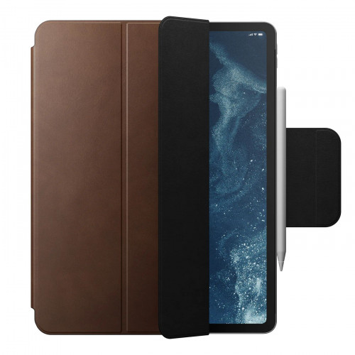 Чохол-книжка (шкіряний) Apple iPad Pro 12.9" M1 | M2 (2021 | 2022)/iPad Air 13” M2 (2024) NOMAD Leather Folio Plus Brown