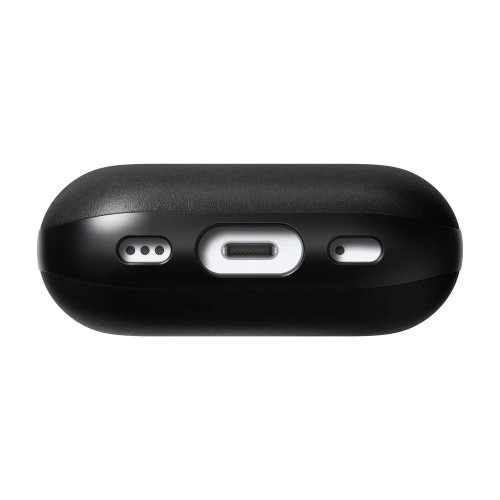 Чехол-накладка (кожаный) Apple AirPods Pro 2 NOMAD Modern Leather Case Black