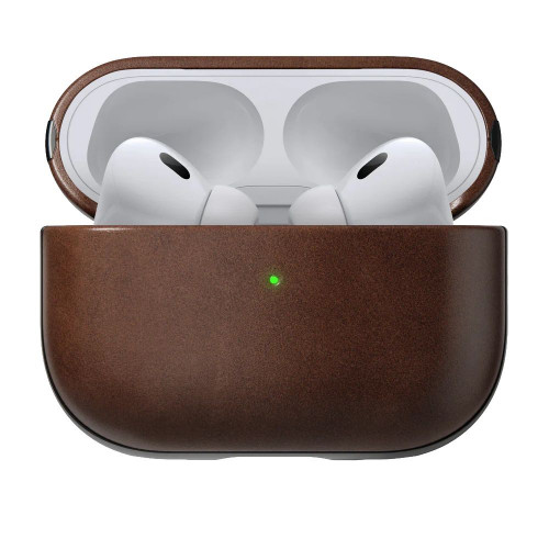 Чехол-накладка (кожаный) Apple AirPods Pro 2 NOMAD Horween® Modern Leather Case Rustic Brown