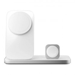 NOMAD Stand One Max 3-in-1 Charging Hub (3rd Gen) Silver