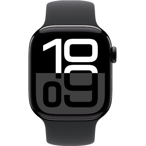 Apple Watch Series 10 GPS 42mm Jet Black Aluminum Case w. Black Solo Loop Size 6 (MWWX3+MY7V3)