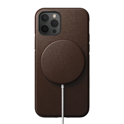 NOMAD MagSafe Charger Leather Cover Rustic Brown