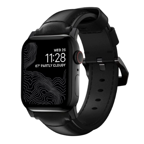 NOMAD Apple Watch 41/42mm Traditional Band Black Hardware Black