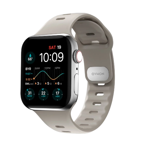 NOMAD Apple Watch 46/49mm Sport Slim Band Waterproof Bone